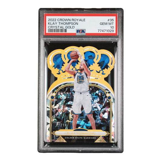 2022 PANINI CROWN ROYALE #35 KLAY THOMPSON CRYSTAL GOLD