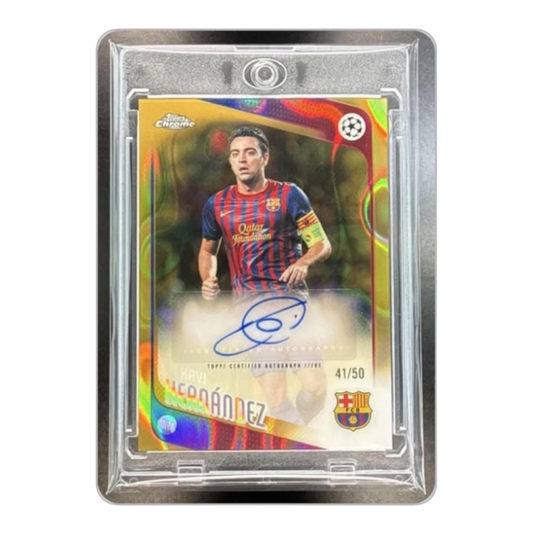 Xavi Hernandez Topps
Chrome UEFA CC
2025-26 
Auto FC Barcelona