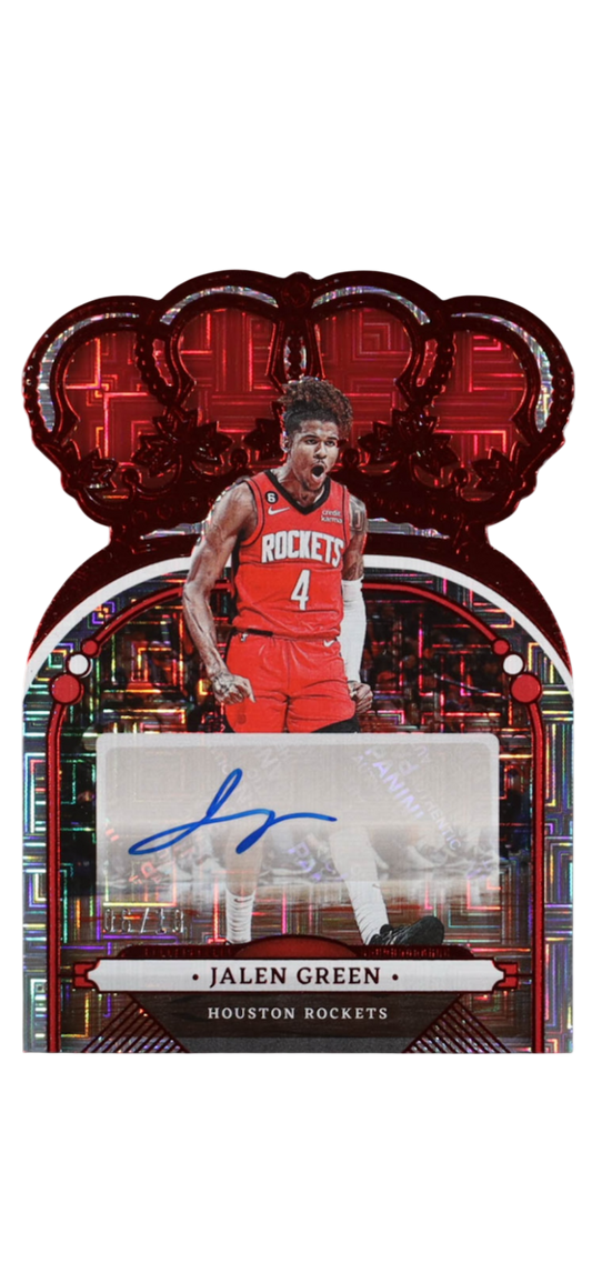 Jalen Green 2022-23 Crown Royale Crown Autographs Asia Red #46