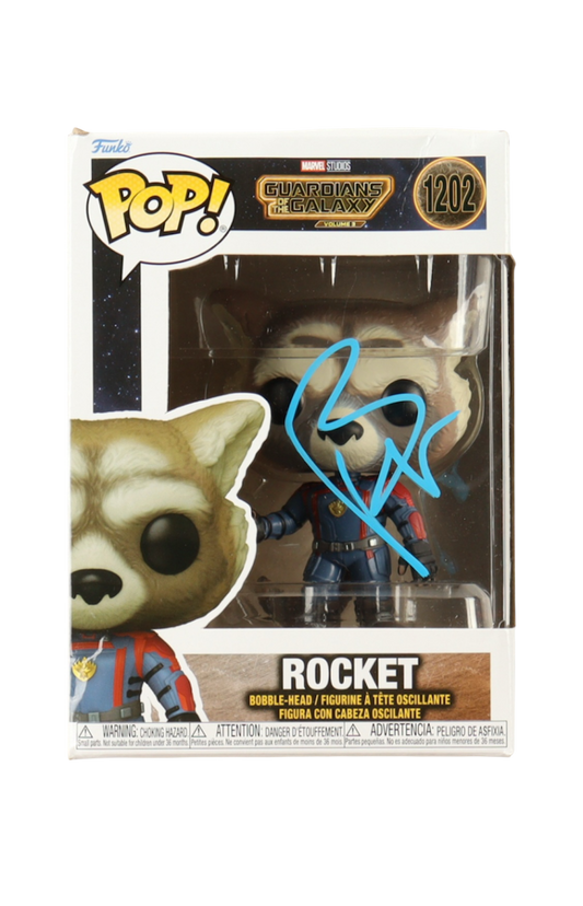 Bradley Cooper Signed "Guardians Of The Galaxy: Volume 3" #1202 Rocket Bobble-Head Funko Pop! Vinyl Figure