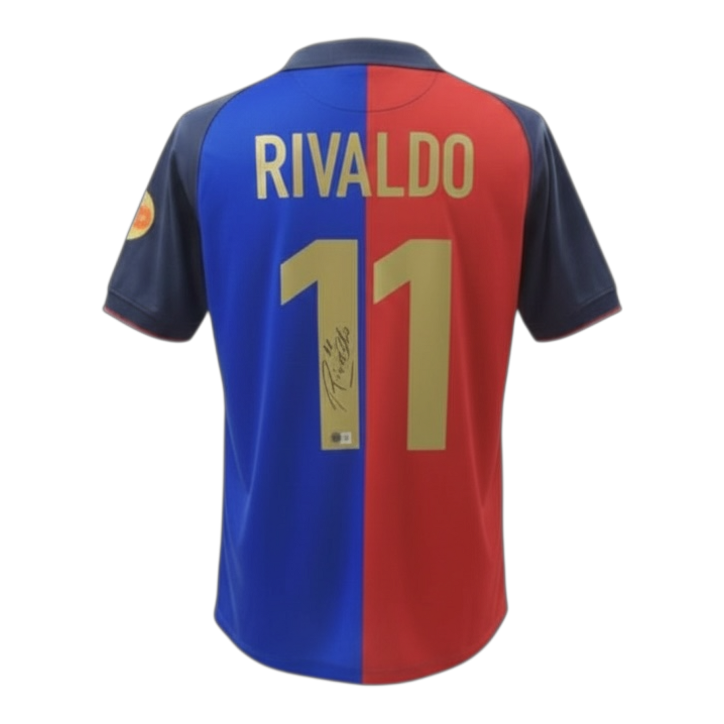 Rivaldo Signed Barcelona Nike Authentic Jersey (Beckett)