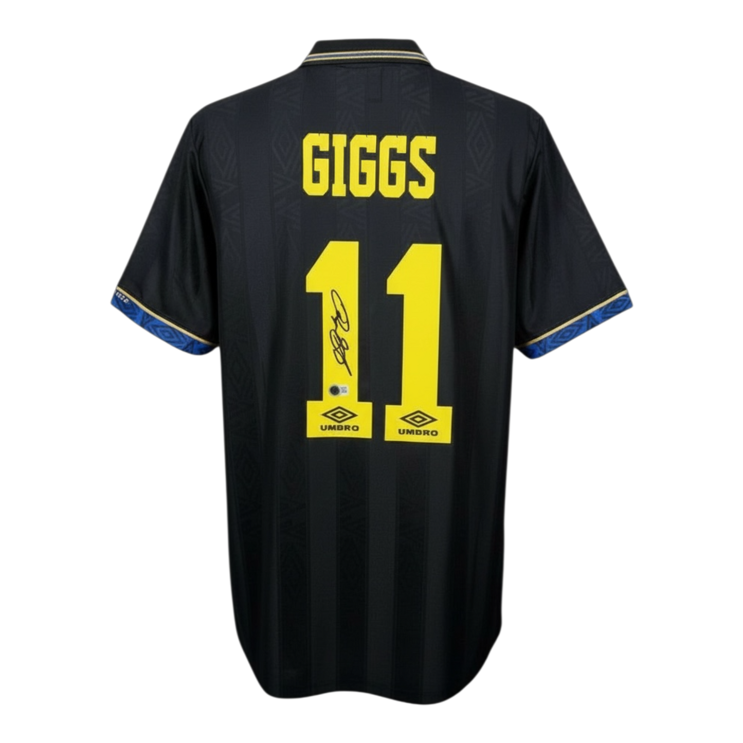 Ryan Giggs Signed Manchester United Umbro Authentic Jersey (Beckett)