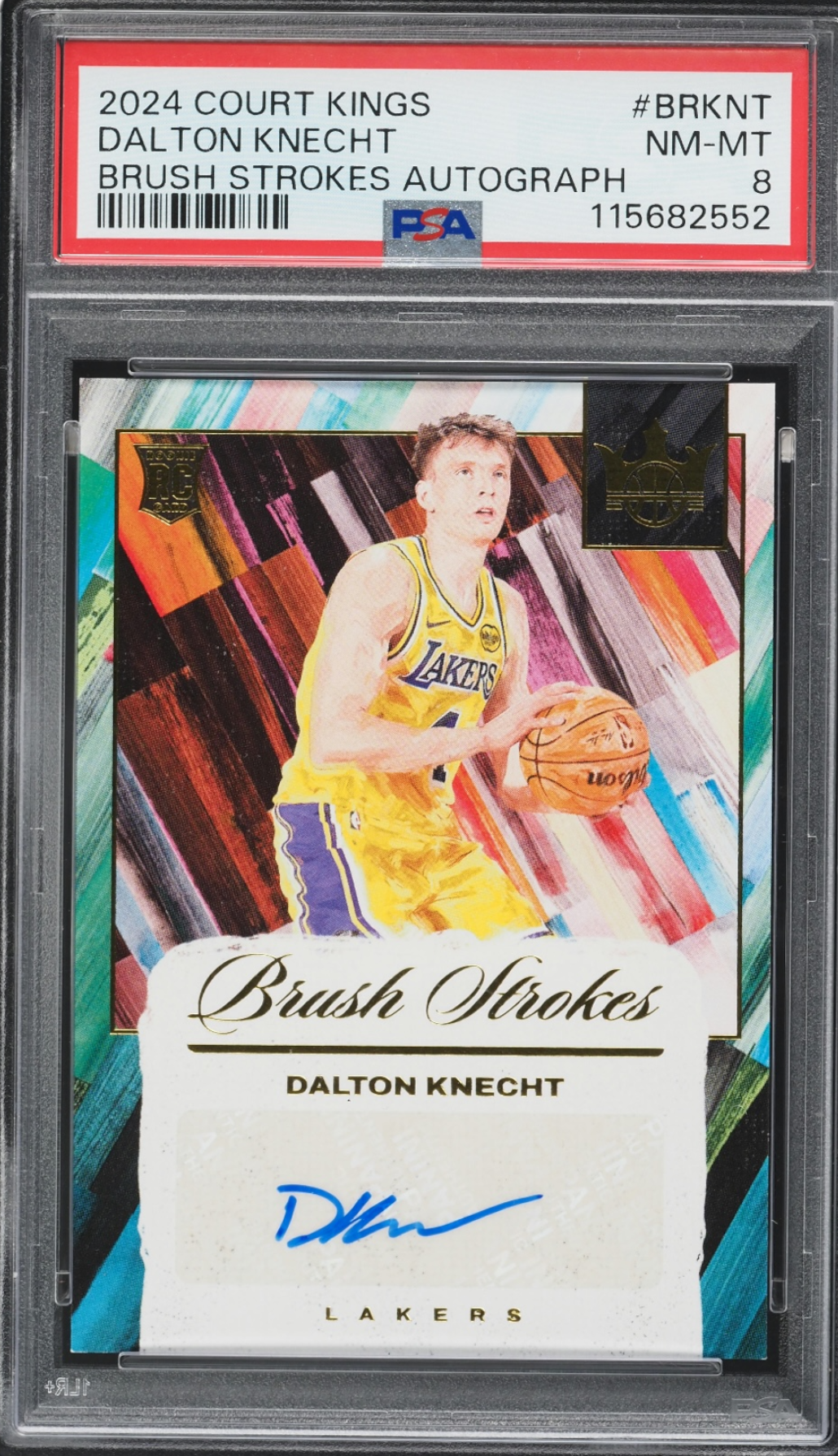 2024 Panini Court Kings Brush Strokes Dalton Knecht ROOKIE AUTO  #BRKNT