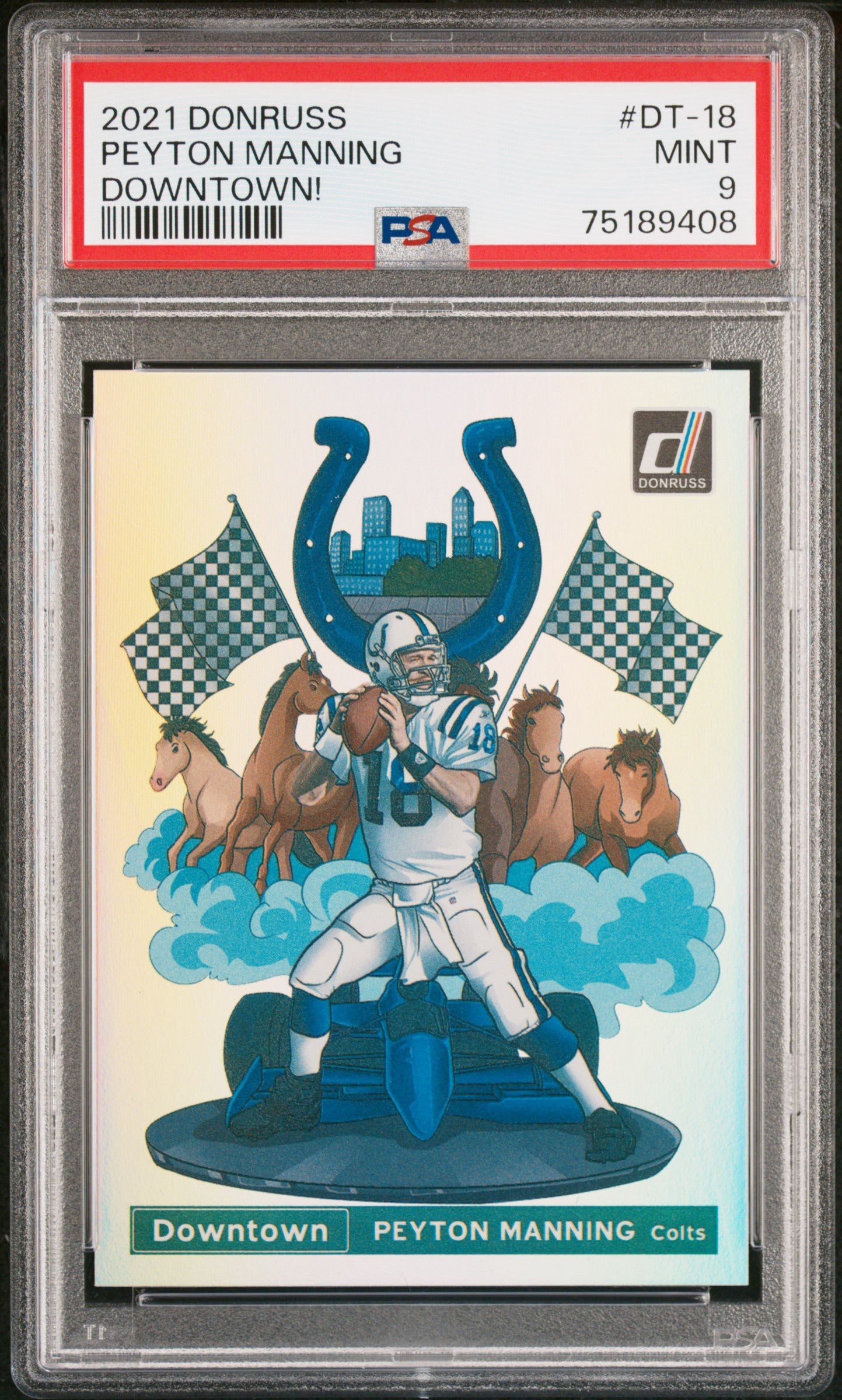 2021 PANINI DONRUSS DOWNTOWN #DT-18 PEYTON MANNING DOWNTOWN!