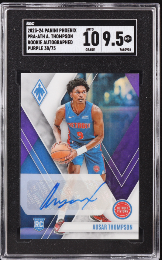 Ausar Thompson 2023-24 Panini Phoenix Rookie Autograph Purple
