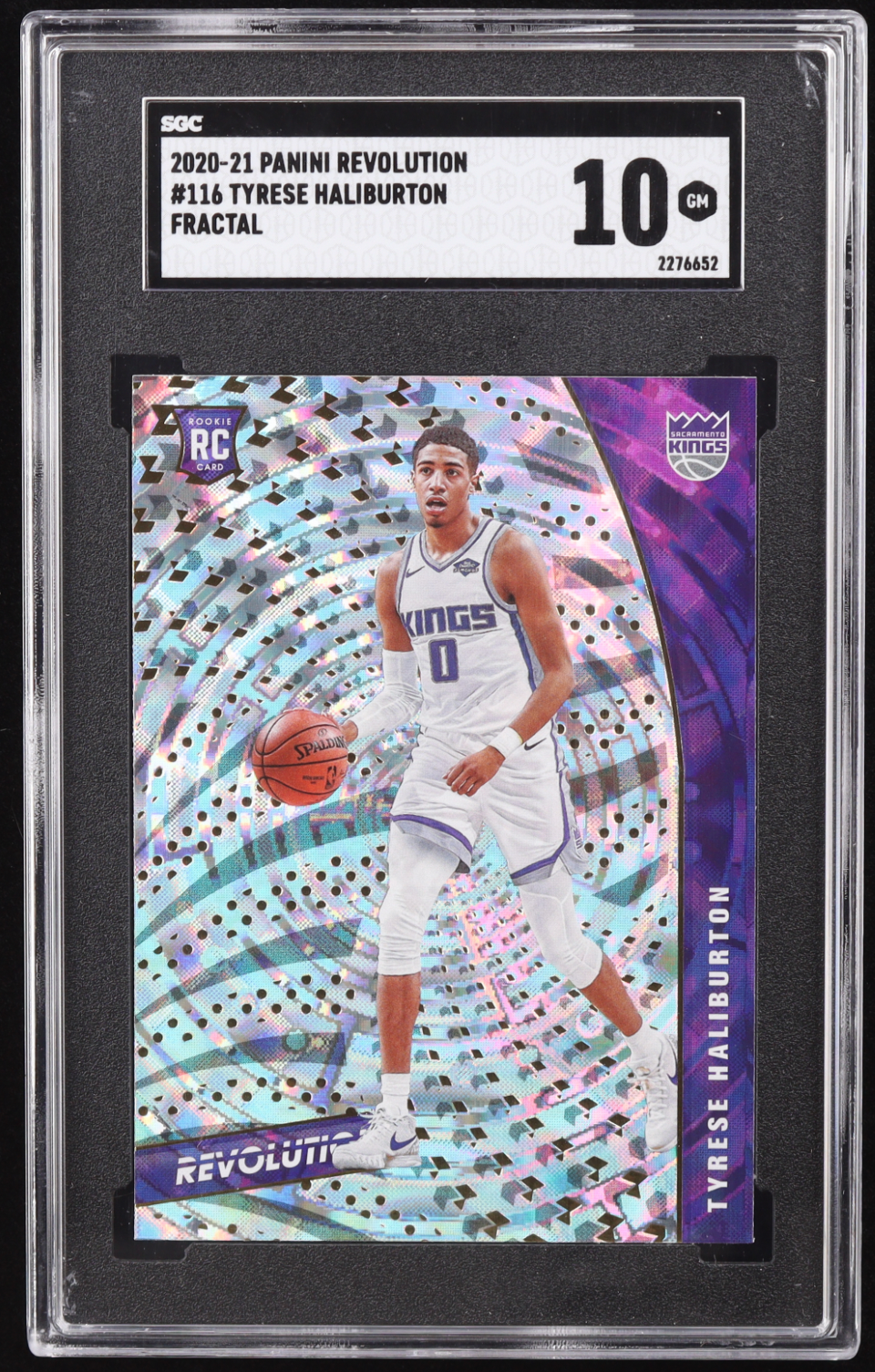 Tyrese Haliburton 2020-21 Panini Revolution Fractal #116 RC