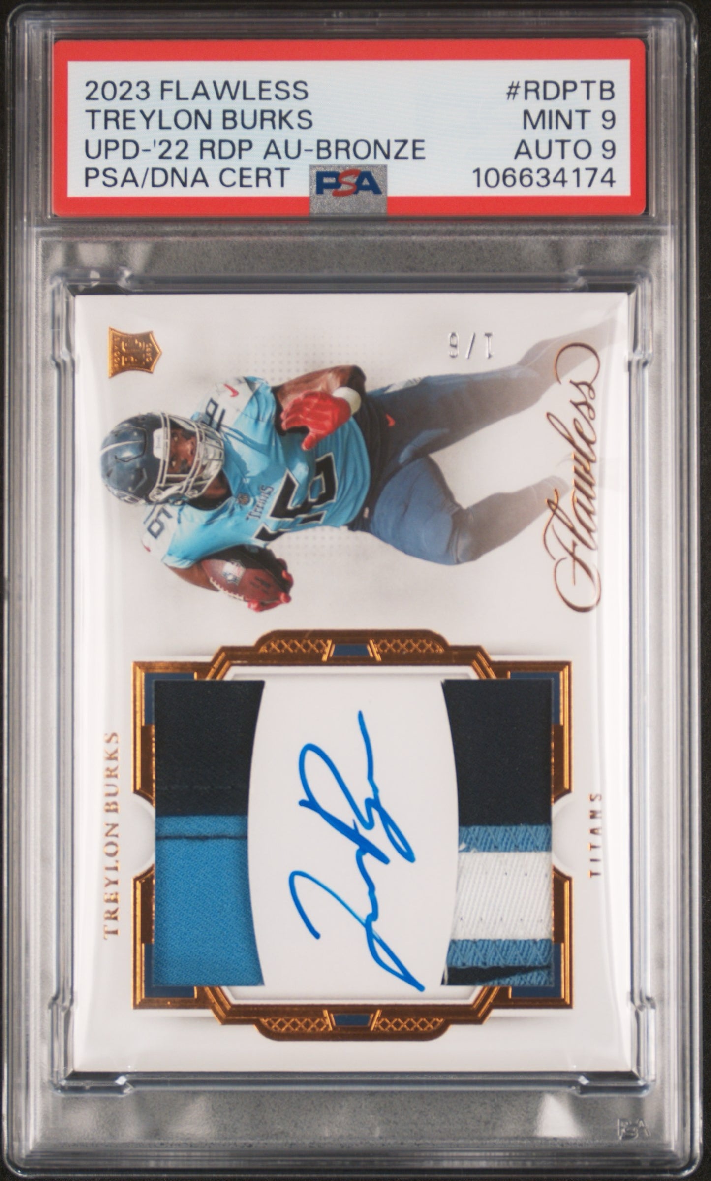2023 PANINI FLAWLESS UPDATE #RDPTB TREYLON BURKS UPD-'22 RDP AU-BRONZE