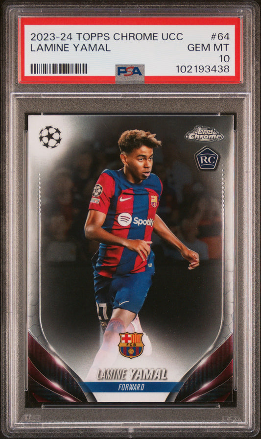 Lamine Yamal 2023-24 Topps Chrome UEFA Club Competitions #64 RC