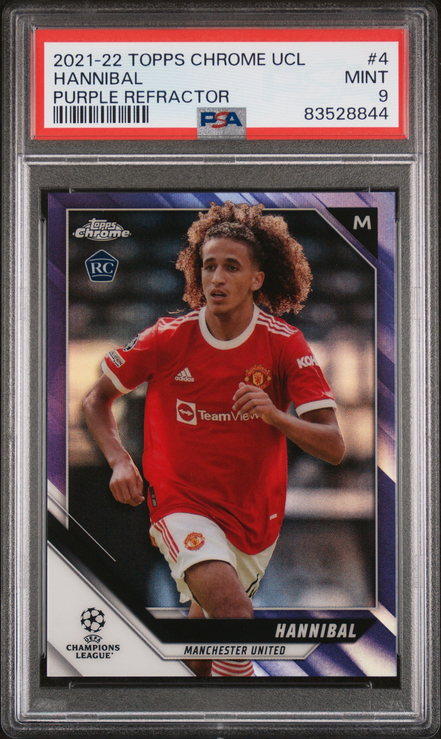 2021 TOPPS CHROME UEFA CHAMPIONS LEAGUE #4 HANNIBAL PURPLE REFRACTOR