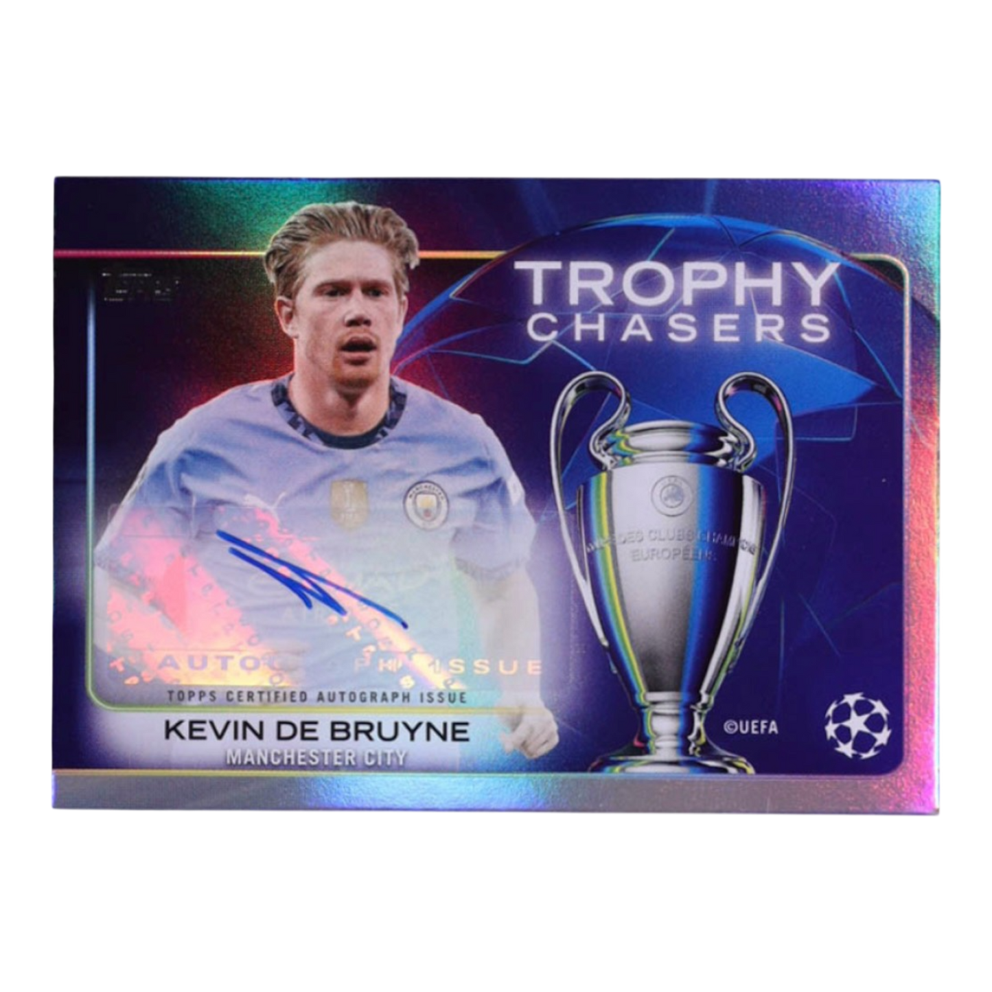 Kevin De Bruyne 2024-25 Topps UEFA Club Competitions Trophy Chasers Autographs #TCAKD