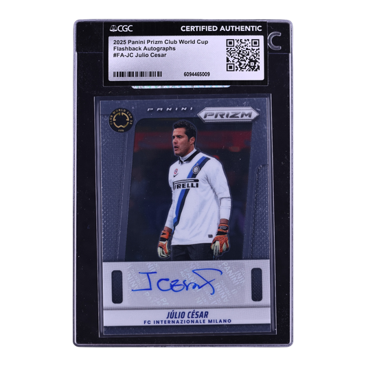 2025 Panini Prizm Club World Cup Flashback Julio Cesar AUTO #FA-JC