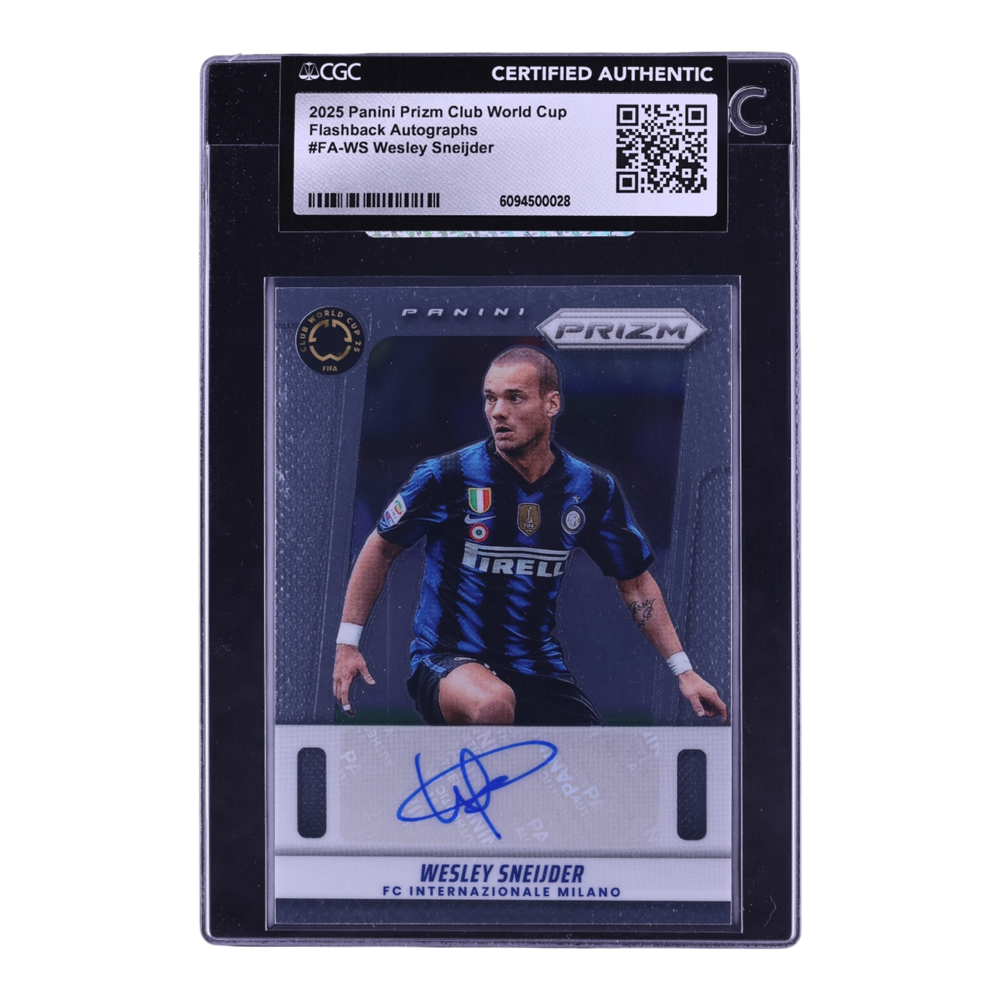 2025 Panini Prizm Club World Cup Flashback Wesley Sneijder AUTO #FA-WS