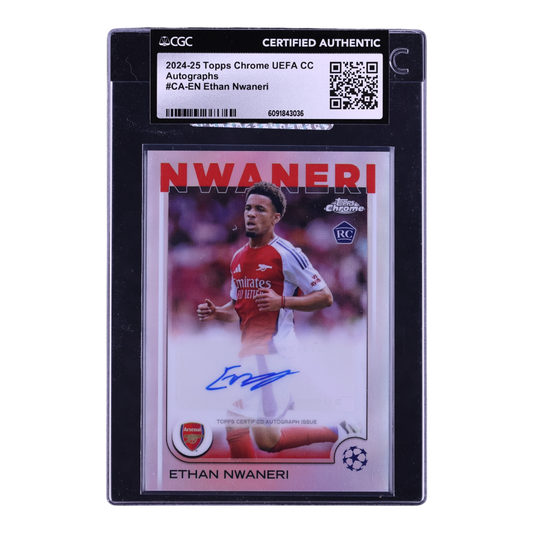 2024 Topps Chrome UEFA Club Competitions Ethan Nwaneri ROOKIE AUTO