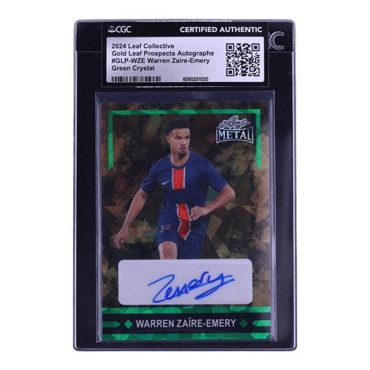 2024 Leaf Collective Gold Green Crystal Warren Zaire-Emery AUTO