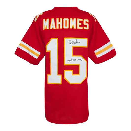 Pat Mahomes Sr. Signed Jersey Inscribed "Who's Your Daddy?"