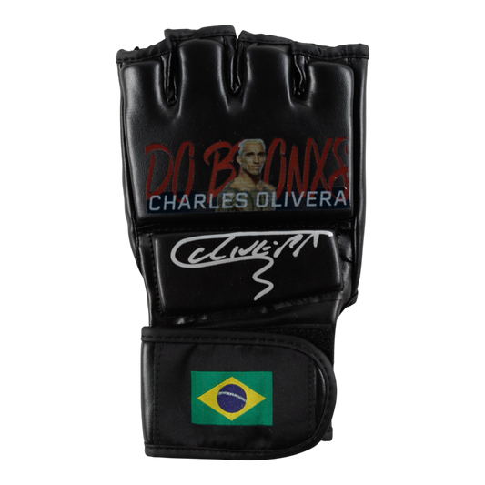 Charles Oliveira Signed Custom Brazil MMA Glove